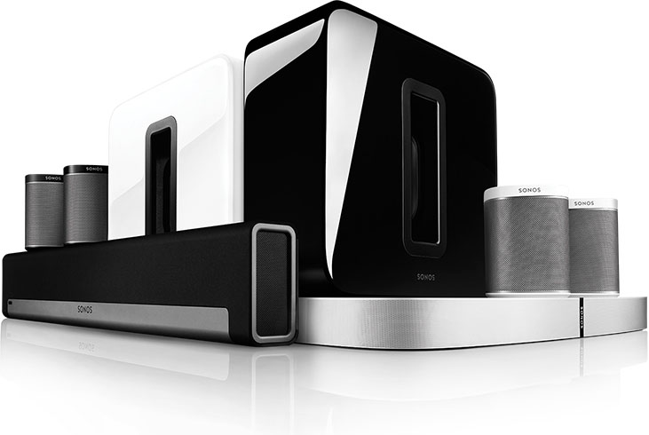 The Sonos range of premium speakers and sound equipment.
