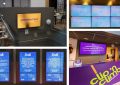 Examples of digital signage installed by Hughes