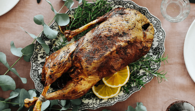 Christmas Goose with Orange and Date Stuffing
